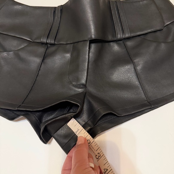 Niihai by Revolve faux leather micro shorts, black, size M - Picture 11 of 16